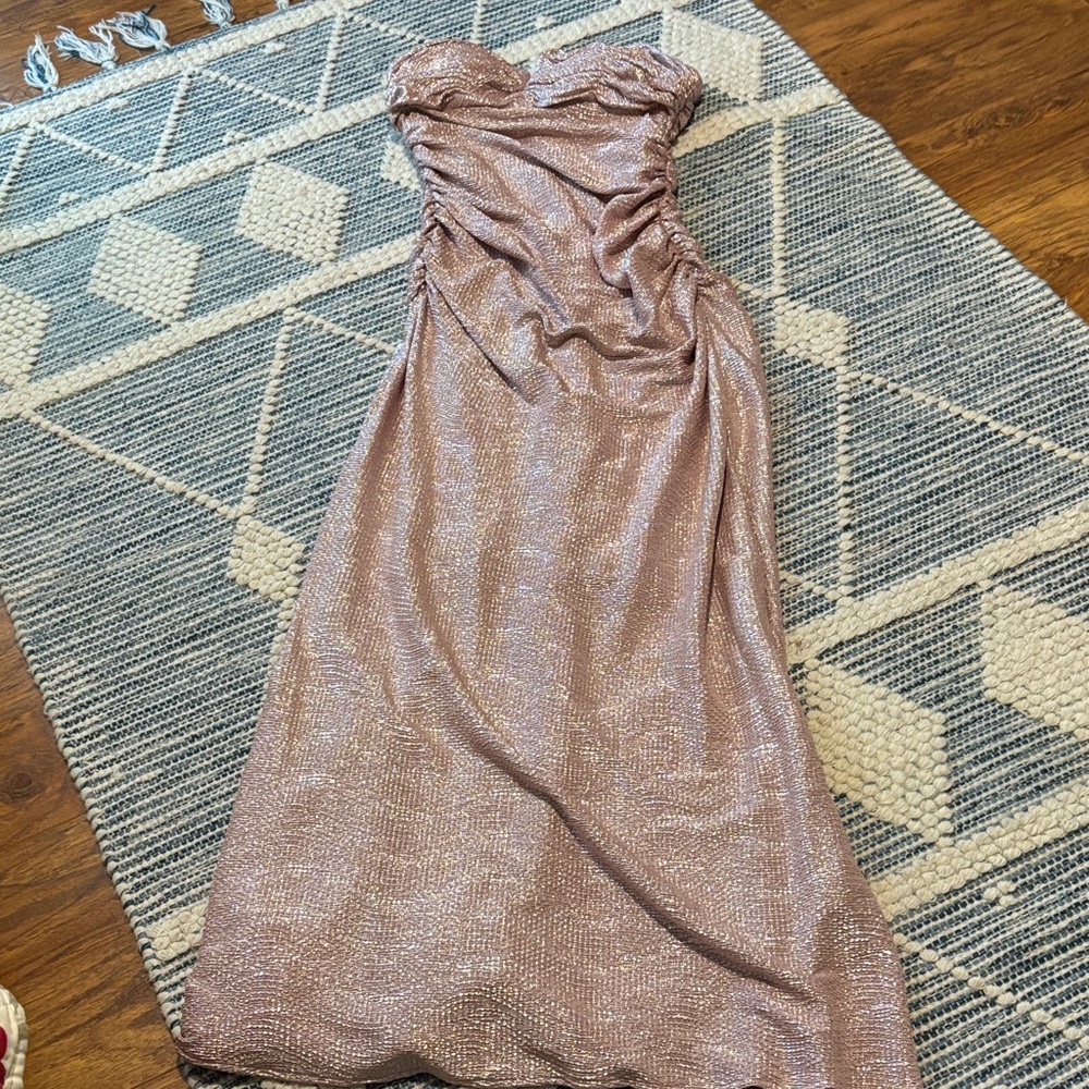 Adrianna Papell Shimmering Strapless Dress